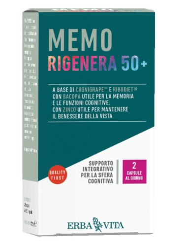 MEMO ENERGY Rigenera 50+ 45 Capsule - Integratore per la memoria e le funzioni cognitive